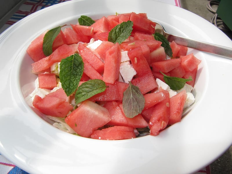 Minty Watermelon Salad